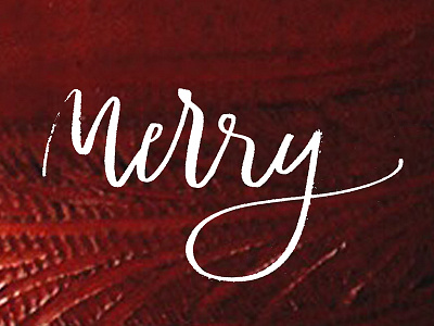 Merry brush lettering calligraphy hand lettering lettering