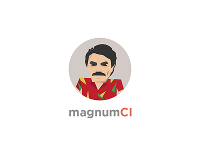 Magnum CI Logo brand branding identity logo magnum mascot
