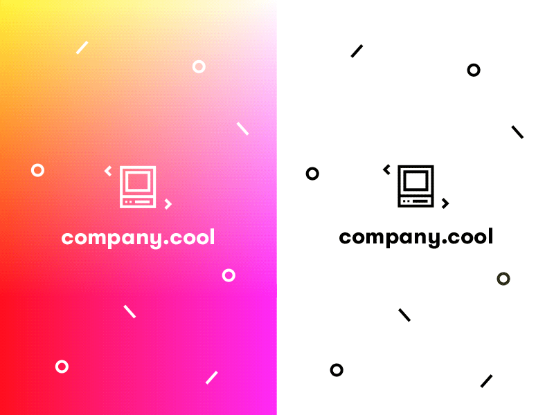 Beep-boop animation computer gif gradients identity io logo