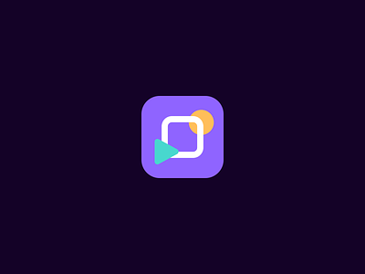 Movies stuff iOS app apple icon identity ios minimalist movies purple simple yellow