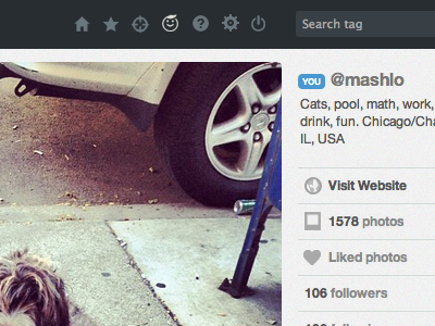 Instafeed instafeed instagram navigation sidebar ui user profile ux web app