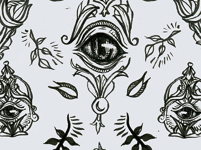 Fauxculte drawing illustration occult pattern pen