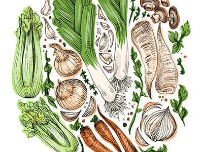 Vegetables art artwork crosshatching drawing food art hatching illustration recipe illustration vegetables veggies