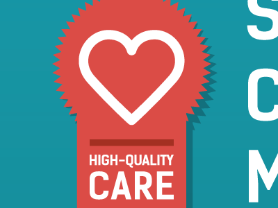 High_Quality Care hearth icon infographic