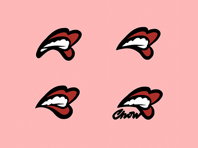 Chow beauty branding exploartion graphic design lips logo logotype minimalism