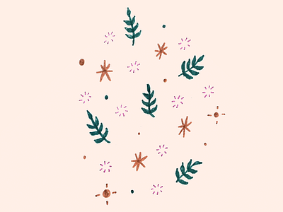 ferns and stars 2d animation animated gif gif gif animation illustration motion motion design motion graphics