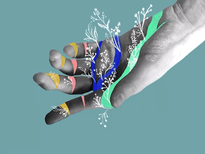 An open hand 2d animation after effects animated gif animation collage collage animation collage art gif illustration loop motion graphics photoshop