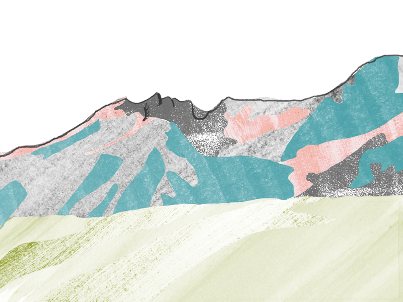 inktober day 15: LEGEND collage collage animation folklore illustration inktober inktober2019 legend mountain mountains princess utah watercolor