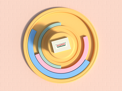 Krispy Kreme 3d behance box bricks c4d cinema4d color design digital donut doughnut dribbble illustration krispykreme logo motion graphics octane photoshop surrealism