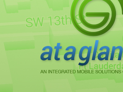 Ataglance Main Green app application logo mobile application ui user interface