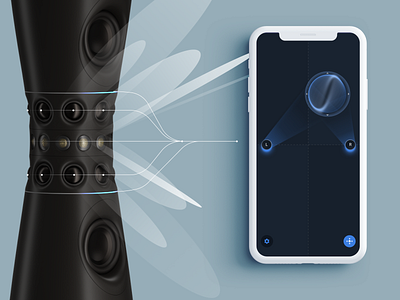 Lexicon SoundSteer App app audio led mobile speaker sphere ui ux