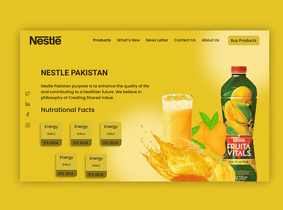 Redesign Nestle Pakistan Hero section | Rumii340✌ branding first try landing page ui ui design