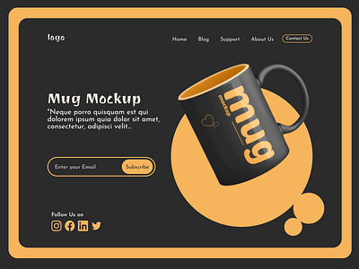 Landing Page Design Mug Mockup | Figma | 👌👍 branding first try landingpage ui uidesign uxdesign webdesign