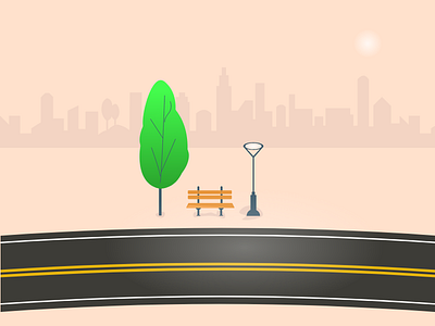 Road Light design illustration road