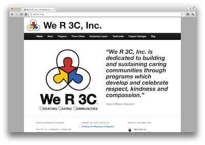 We R 3C, Inc. Home Page corporation css html non profit web design website wordpress