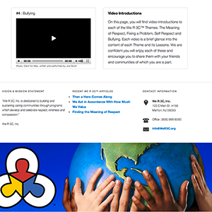 We R 3C Site Video Page css non profit site website