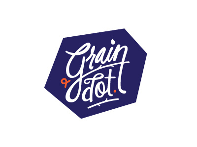 Grain + Dot Logo etsy graindot handlettered handlettering logo papergoods