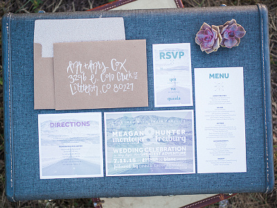 Travel Wedding Suite handlettering menu rsvp travel wedding design wedding invitations wedding suite