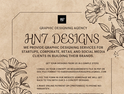 HN7 DESIGN SERVICE PROCEDURE app branding design graphic design illustration logo typography ui ux vector