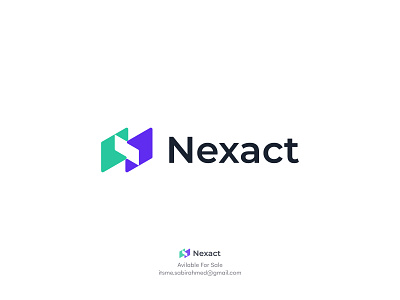 N Letter logo nexact - tech logo - crypto logo