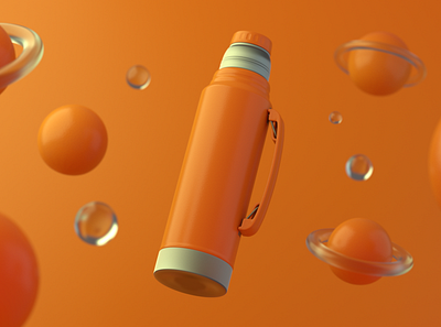 Vacuum Bottle | 3D Product Shot 3d 3ds max advertising after effects bottle bottle mockup branding design illustration product render