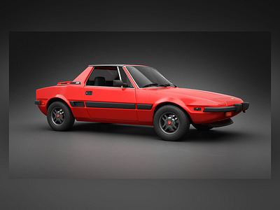 Fiat X19 - 3D Model and Render 3d 3ds max advertising after effects car product render