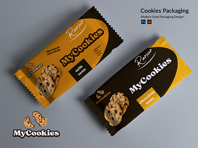 Food Packaging Design cookies design food label logo packaging