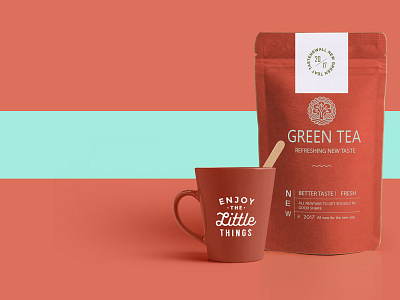 Green Tea Packaging branding graphic design