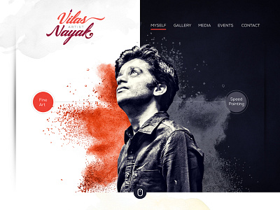 Vilas Nayak Landing Page art color dust homepage landing page splash split ui ux web design website