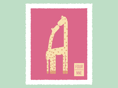 Finally at 4 design giraffe giraffes illustration typography vector