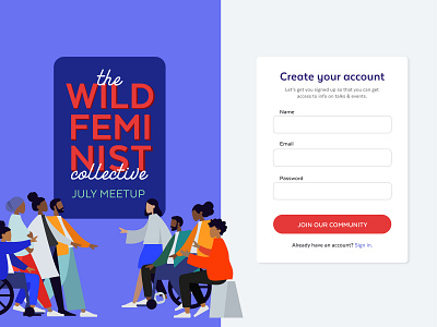 The Wild Feminist Collective dailyui design ui uidesign