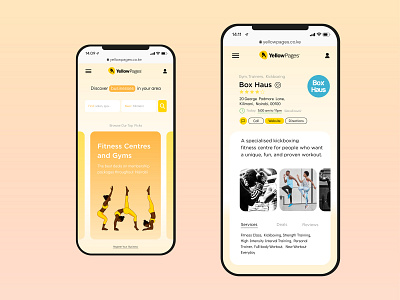 Yellow Pages Concept branding dailyui dailyui006 design layout design mobile ui uidesign