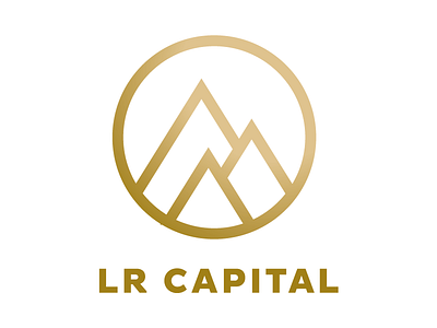 LR circle finances gold logo mountains round