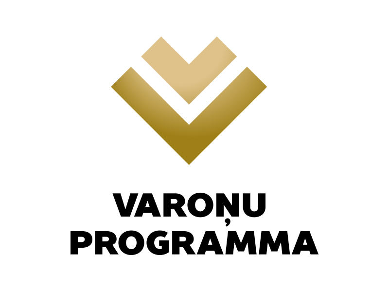 Varoņu programma flag heart logo varonu programma