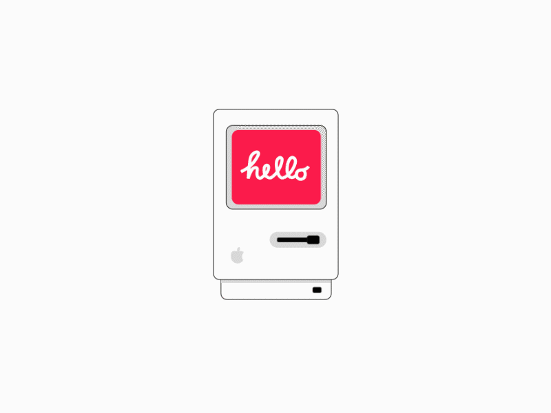 HELLO WOLRD 2d aftereffects computer design graphics illustration mac minimal motion oldie