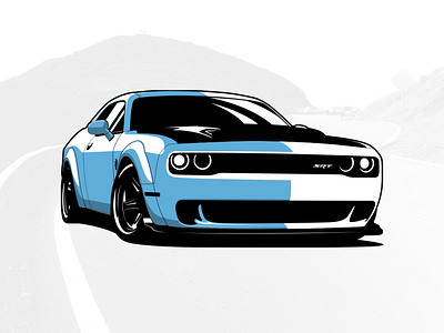 Dodge Demon art artwork auto automobile automotive car demon design dodge illustration logo vector