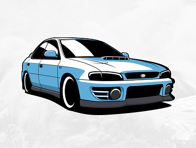 Subaru Impreza WRX art automobile car drawing graphicdesign illustration impreza jdm logo rally subaru vector wrc wrx
