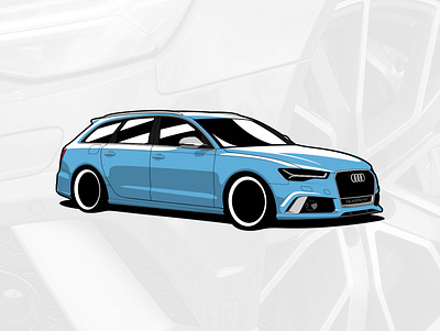 Audi RS6 Avant a6 art audi automobile avant car design graphicdesign illustration logo rs rs6 vector