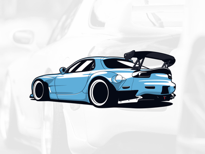 Mazda RX-7 Wide Body by Karolis Bagdonavičius on Dribbble