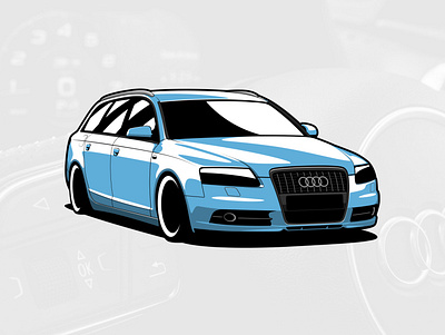 Audi A6 C6 a6 audi automobile c6 car design drawing graphicdesign illustration logo logotype vector