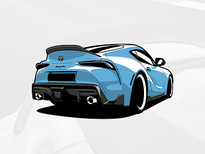 Toyota Supra GR art automobile car design drawing graphicdesign illustration logo logotype toyota vector