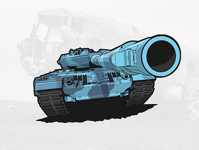 Leopard 2 Tank art automobile car design drawing graphicdesign illustration logo logotype vector
