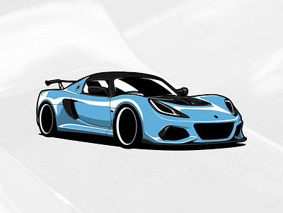 Lotus Exige Sport 420 art artwork automobile car design drawing graphicdesign illustration logo vector