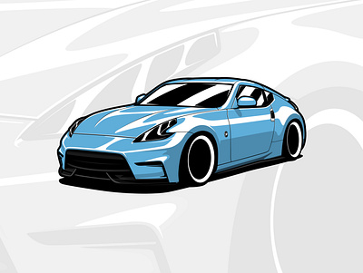 Nissan 370z art artwork automobile car design drawing graphicdesign illustration logo vector