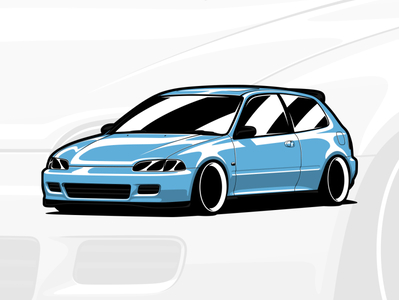 Honda Civic Gen5 Hatchback by Karolis Bagdonavičius on Dribbble