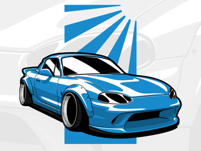 Mazda Miata MX5 by Karolis Bagdonavičius on Dribbble