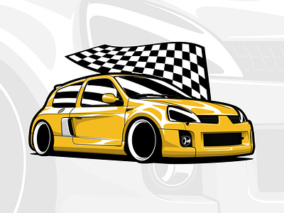 Renault Clio V6 Illustration