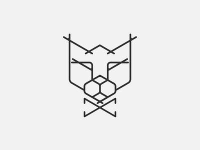 Lynx cat design illustration line art logo lynx vector wild cat