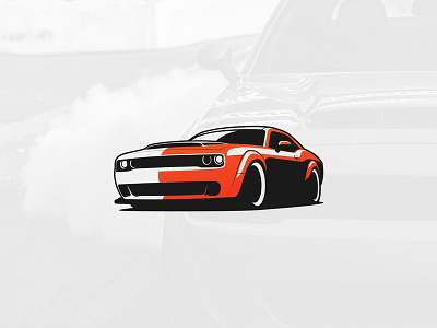 Dodge Challenger Demon art artwork automobile car challenger demon design digital dodge drawing drive graphic graphicdesign illustration logo vector