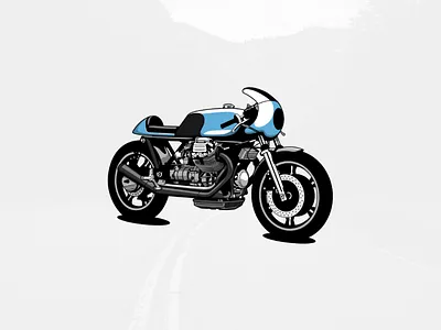 Cafe racer motorbike illustration artwork bike caferacer classic design graphicdesign illustration logo logotype motorbike oldschool vector